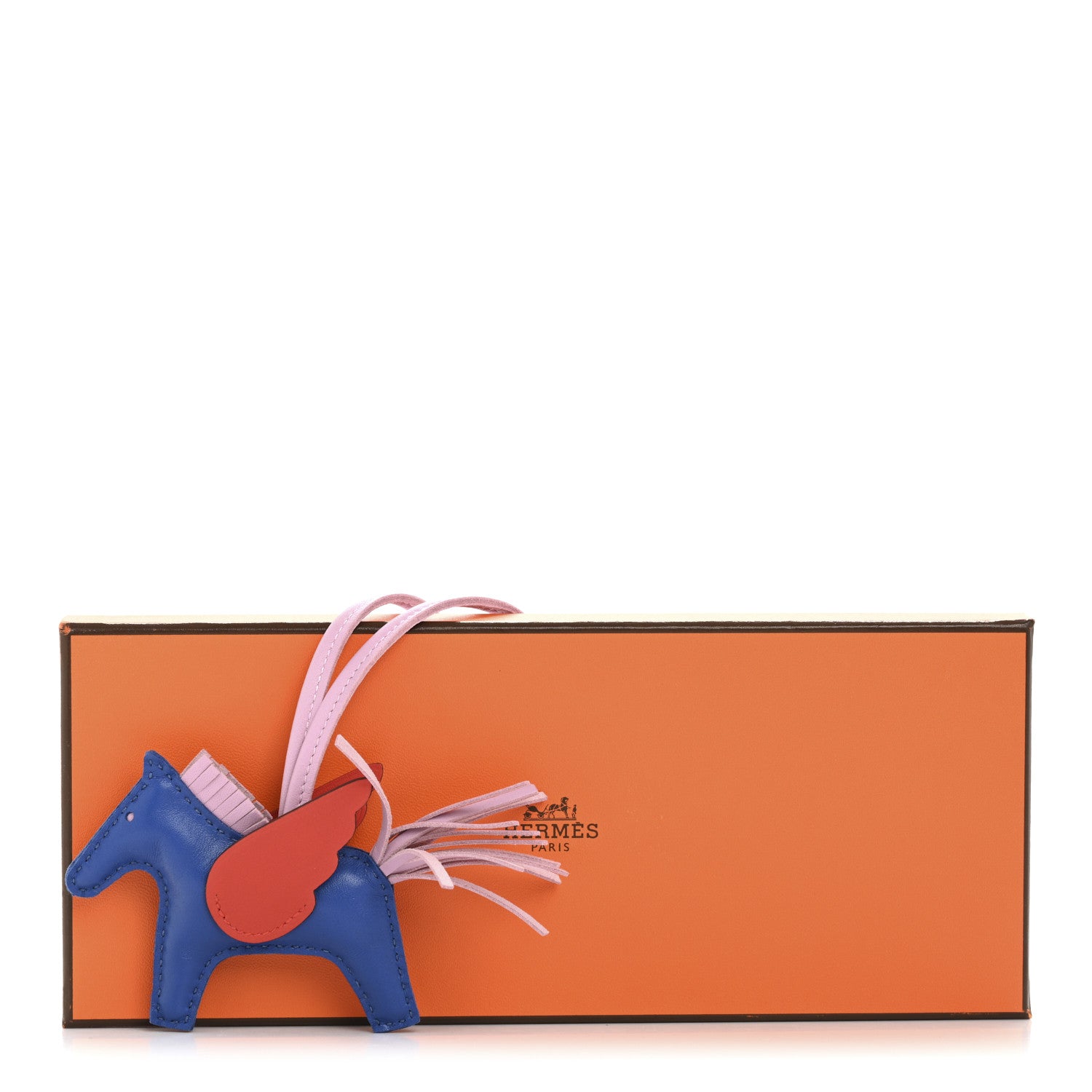 Hermes Milo Lambskin Grigri Rodeo Pegase Horse Bag Charm PM Bleu France Mauve Sylvestre Capucine 6 of 6