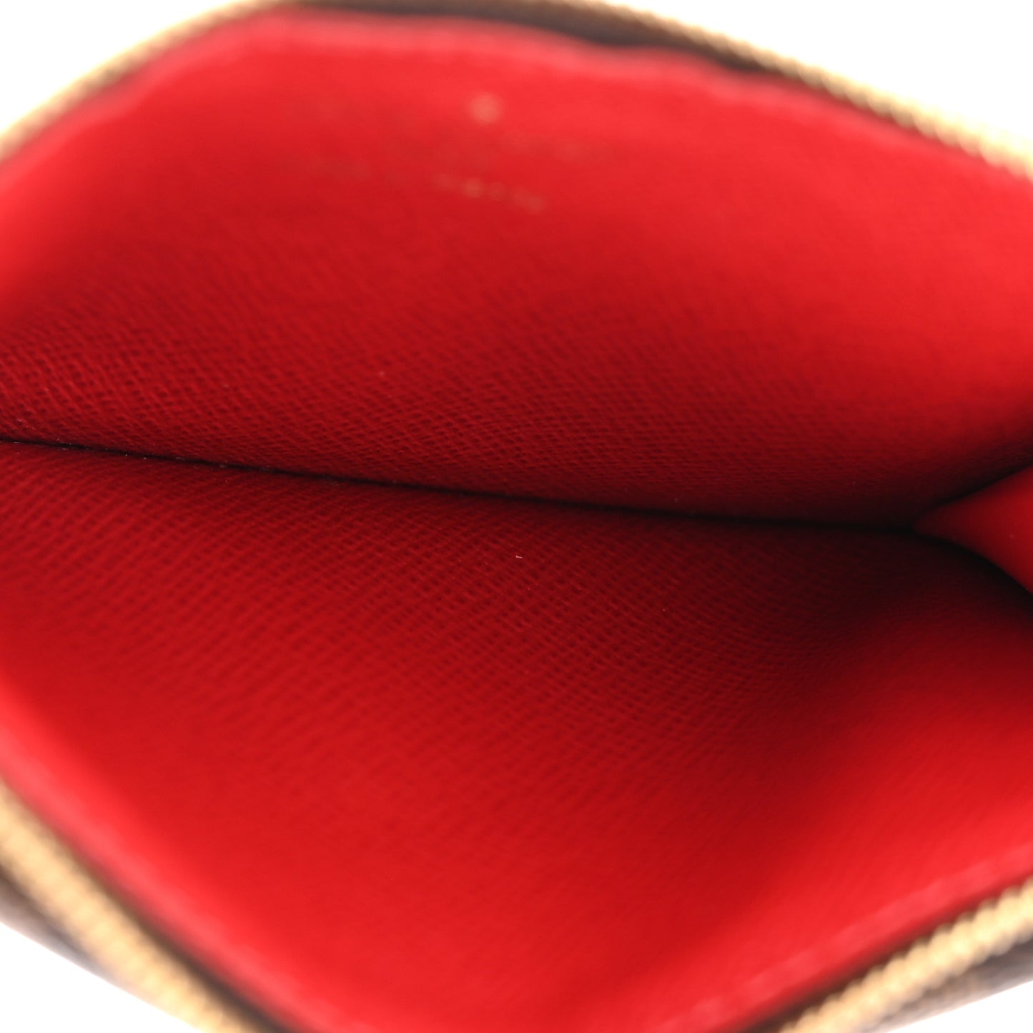 Damier Ebene Recto Verso Card Holder Red