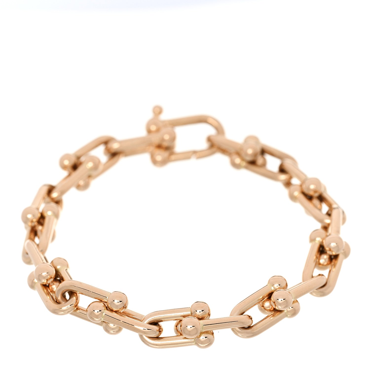 Tiffany 18K Rose Gold Medium HardWear Link Bracelet 1 of 4