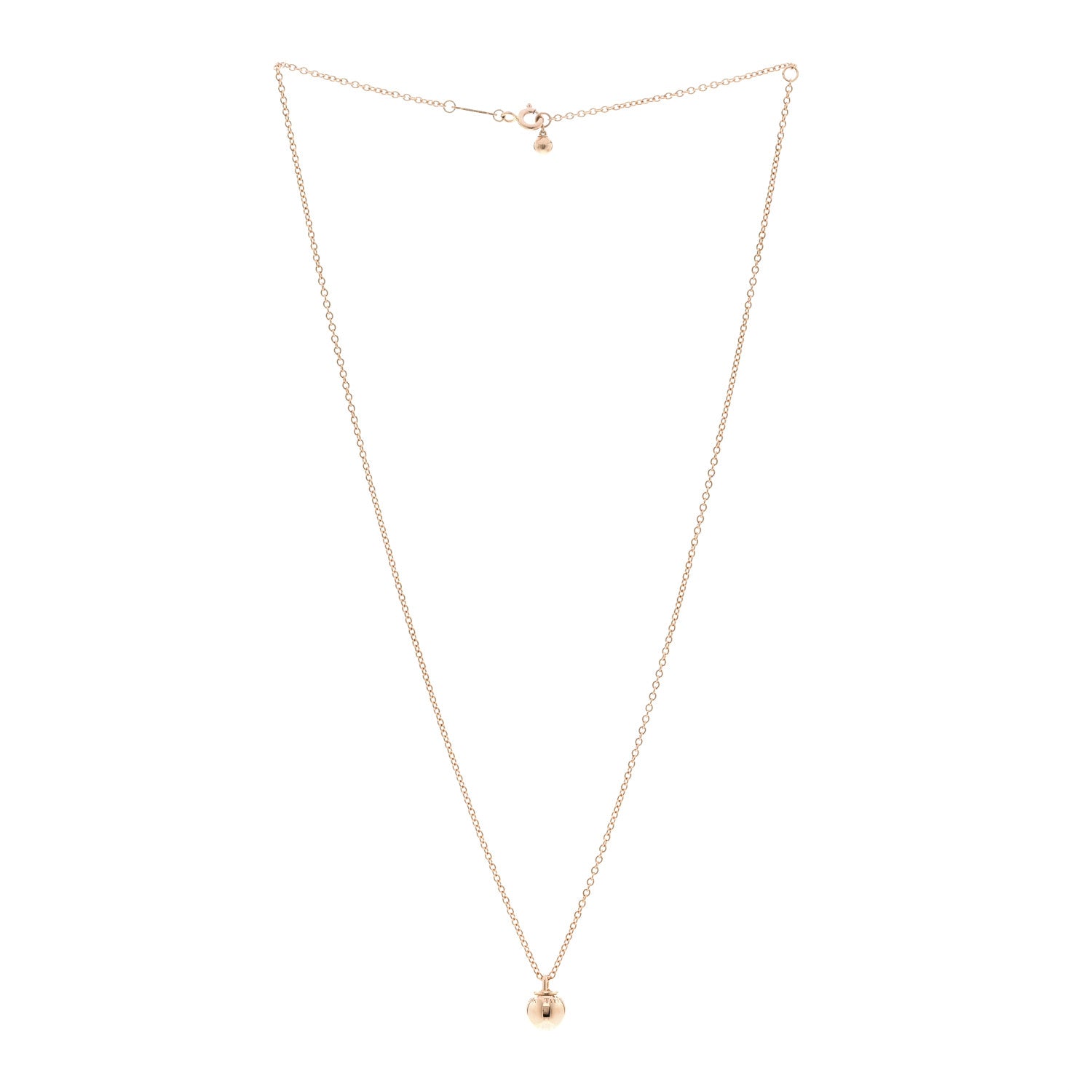 Tiffany 18K Rose Gold 8mm HardWear Ball Pendant Necklace 3 of 5