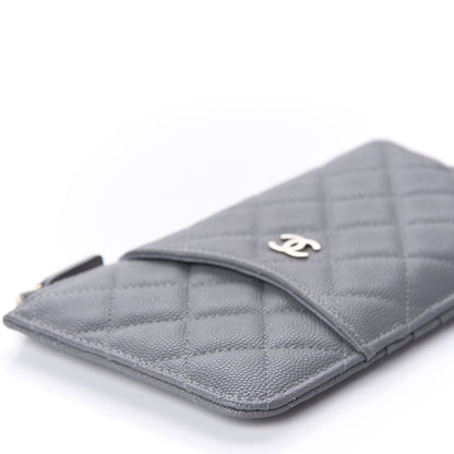 Chanel Caviar Quilted Classic iPhone Pouch Grey 7 of 9