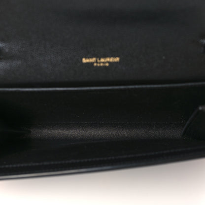 Saint Laurent Grain De Poudre Uptown Chain Wallet Black 6 of 11