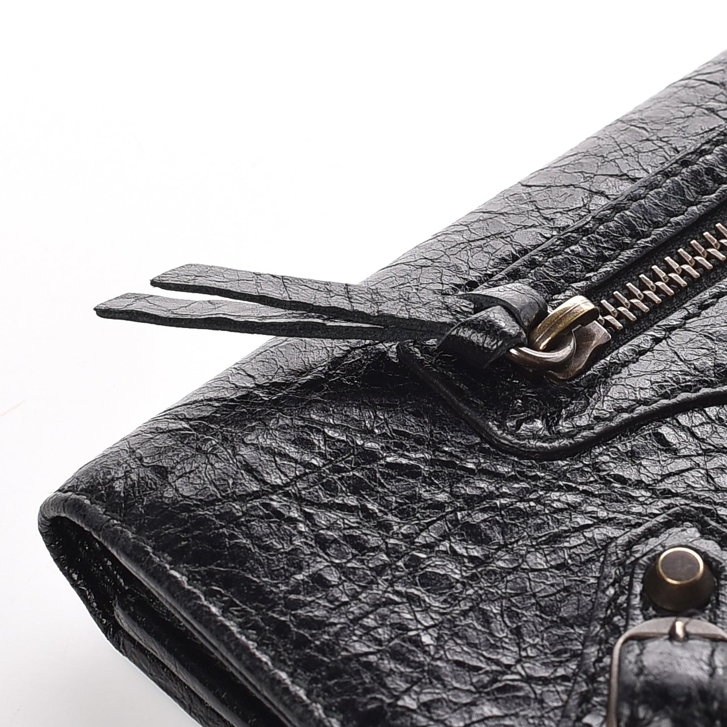 Agneau Classic Hardware Money Wallet Black