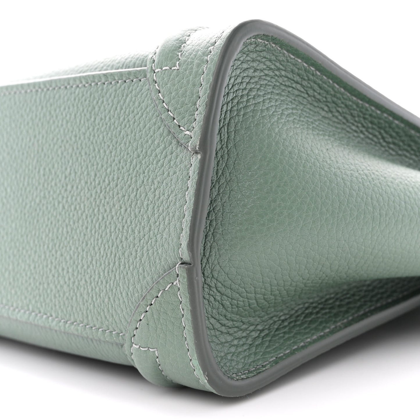 Drummed Calfskin Nano Luggage Celadon
