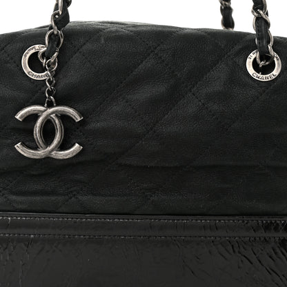 Chanel Iridescent Calfskin Quilted VIP Bowling Bag Black 8 of 10