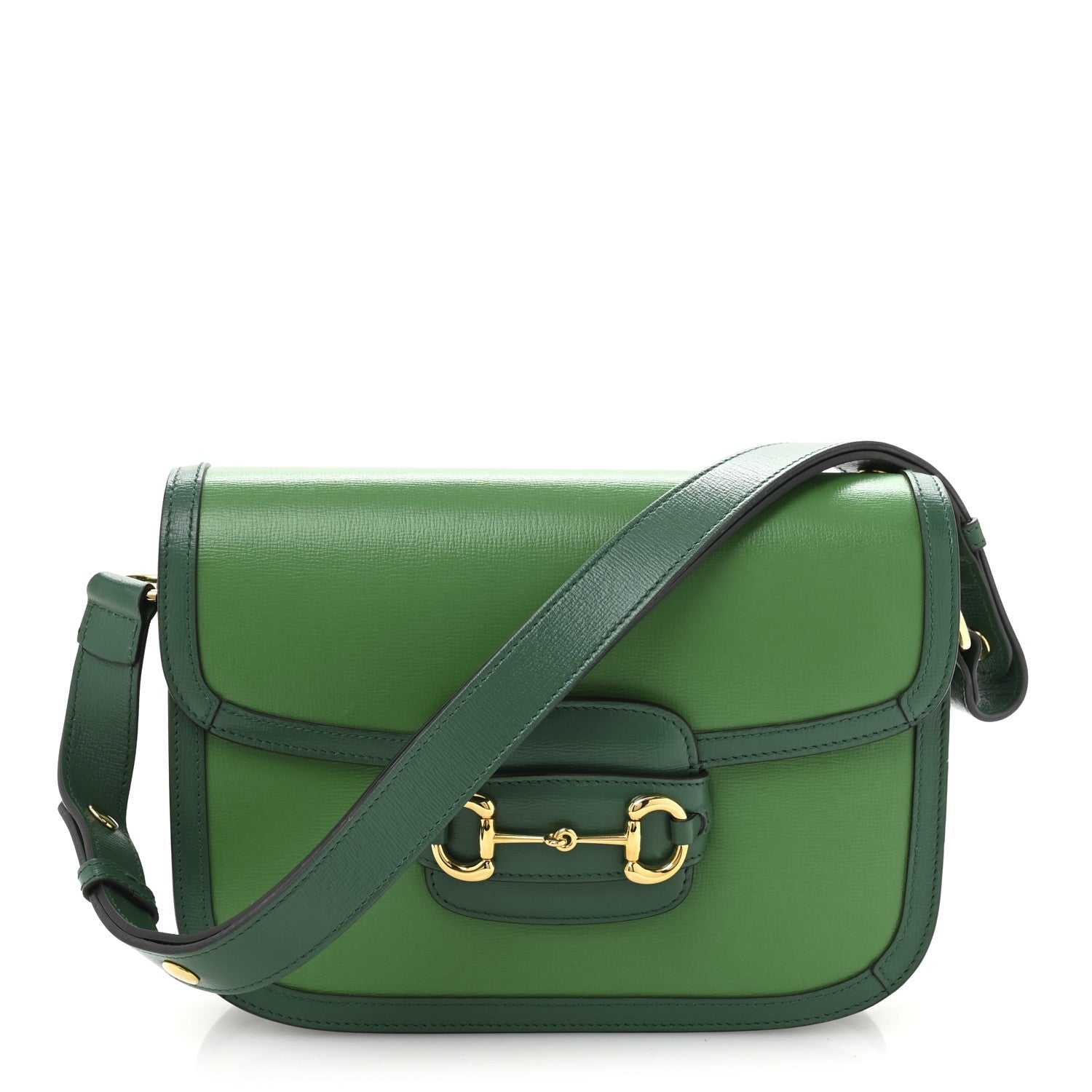 Gucci Azalea Calfskin Horsebit 1955 Shoulder Bag New Shamarock Emerald 1 of 13