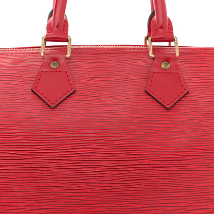 Louis Vuitton Epi Speedy 25 Castillan Red 8 of 13