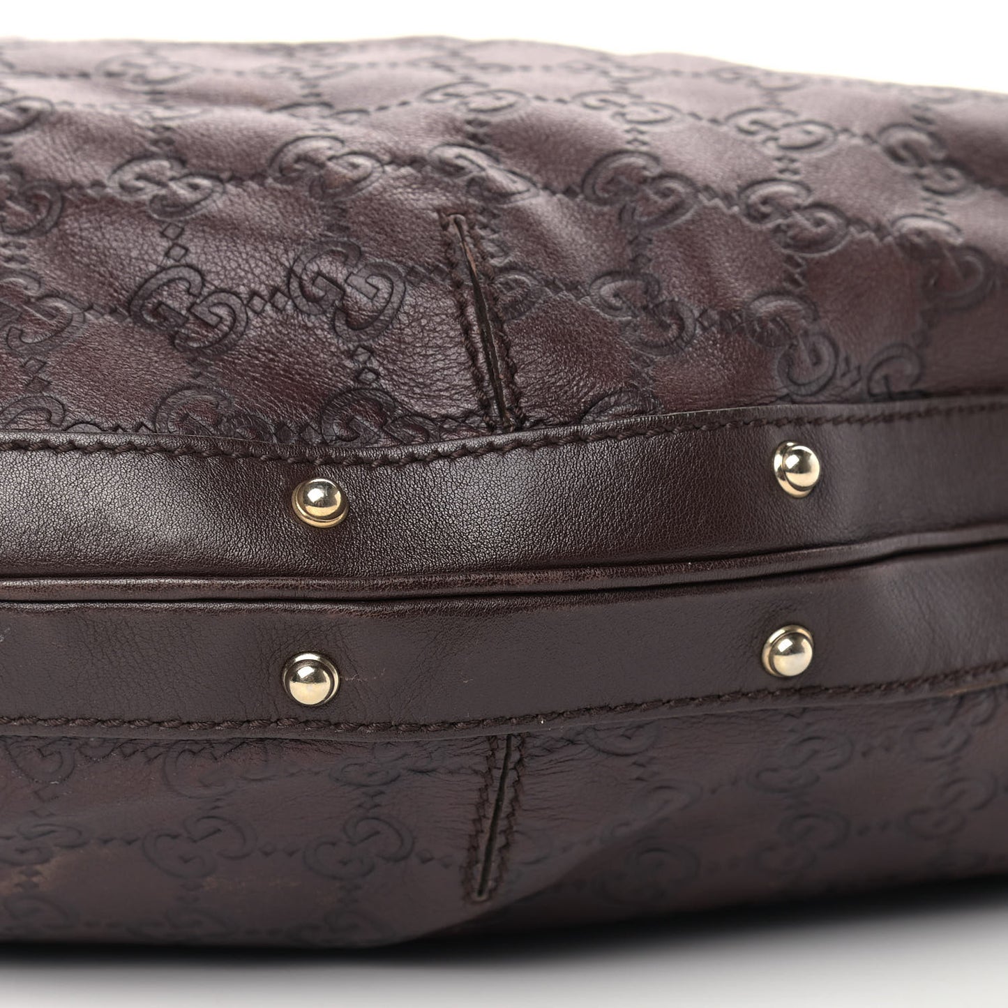Guccissima Large Biba Hobo Dark Brown