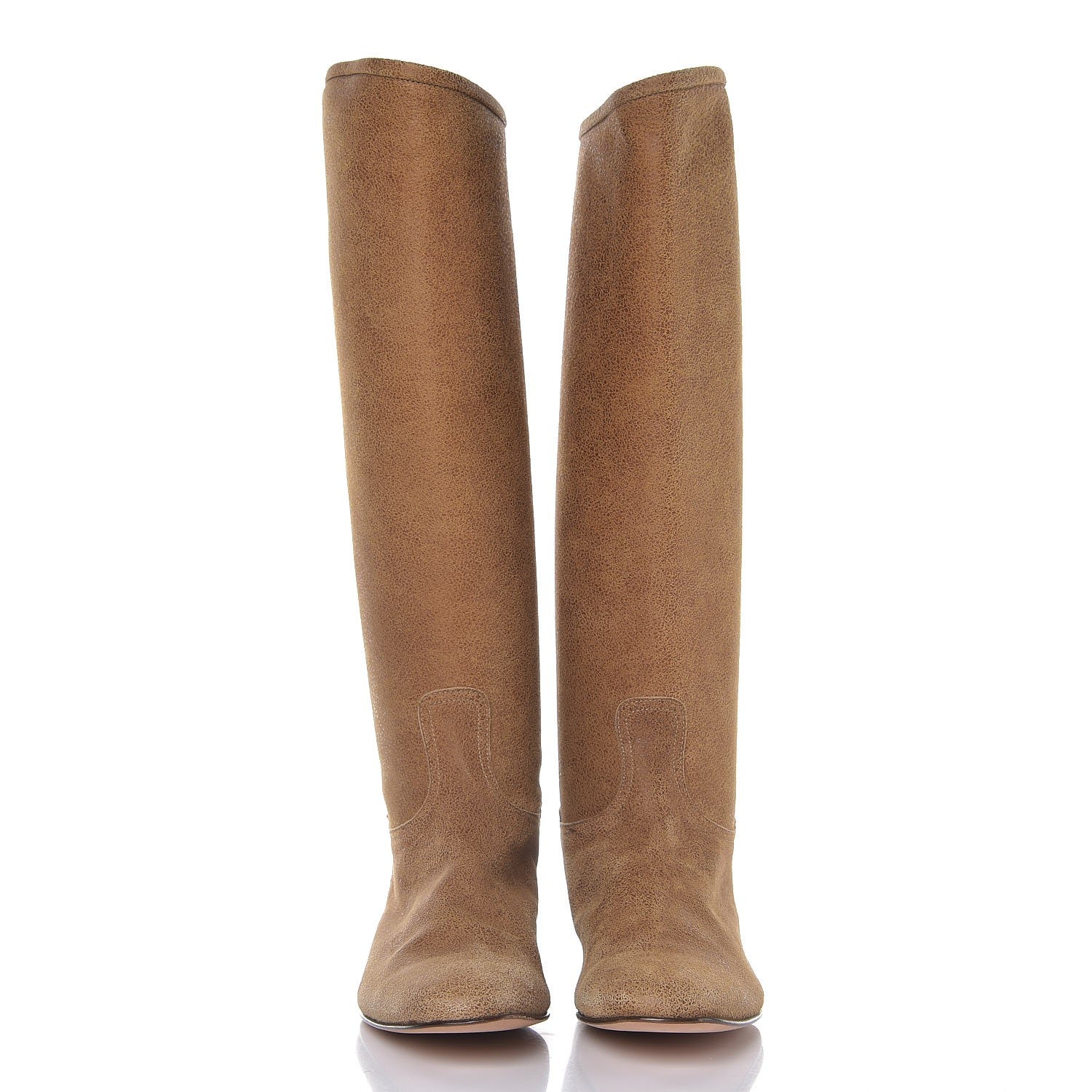 Hermes Etriviere Calfskin Equestrian Boots 38 Camel 3 of 8