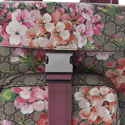 Gucci GG Supreme Monogram Blooms Small Single Buckle Backpack Beige Multicolor Dry Rose 10 of 10
