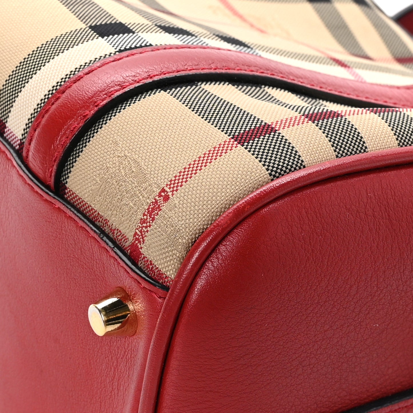 Horseferry Check Small Alchester Bowling Bag Red