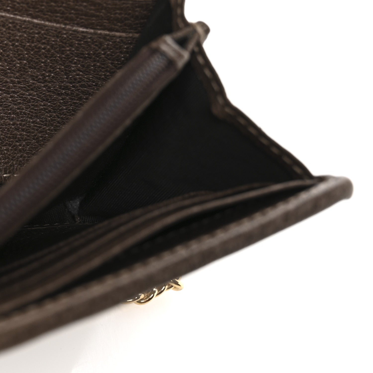 Gucci GG Supreme Monogram Web Ophidia Wallet On Chain Brown 10 of 12