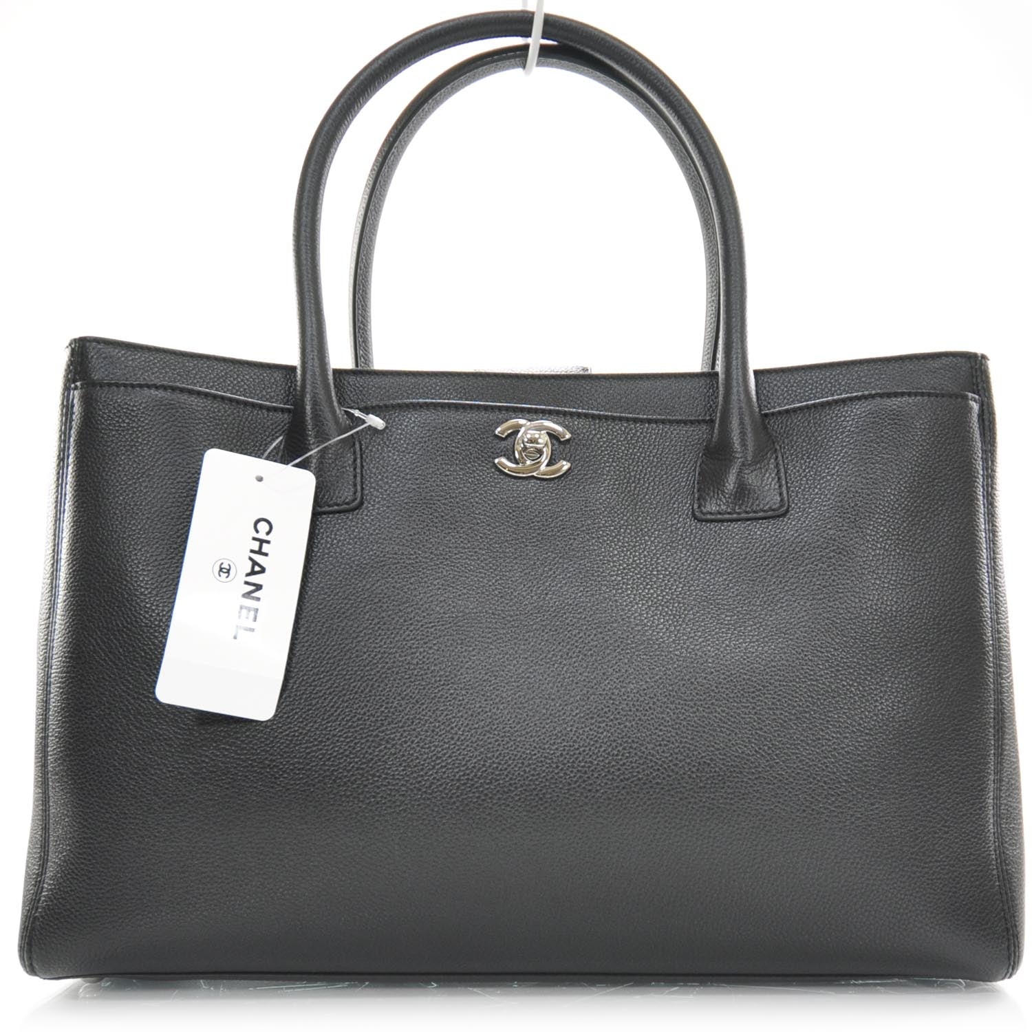 Chanel Caviar Cerf Executive Shopper Tote Black SHW 1 of 9