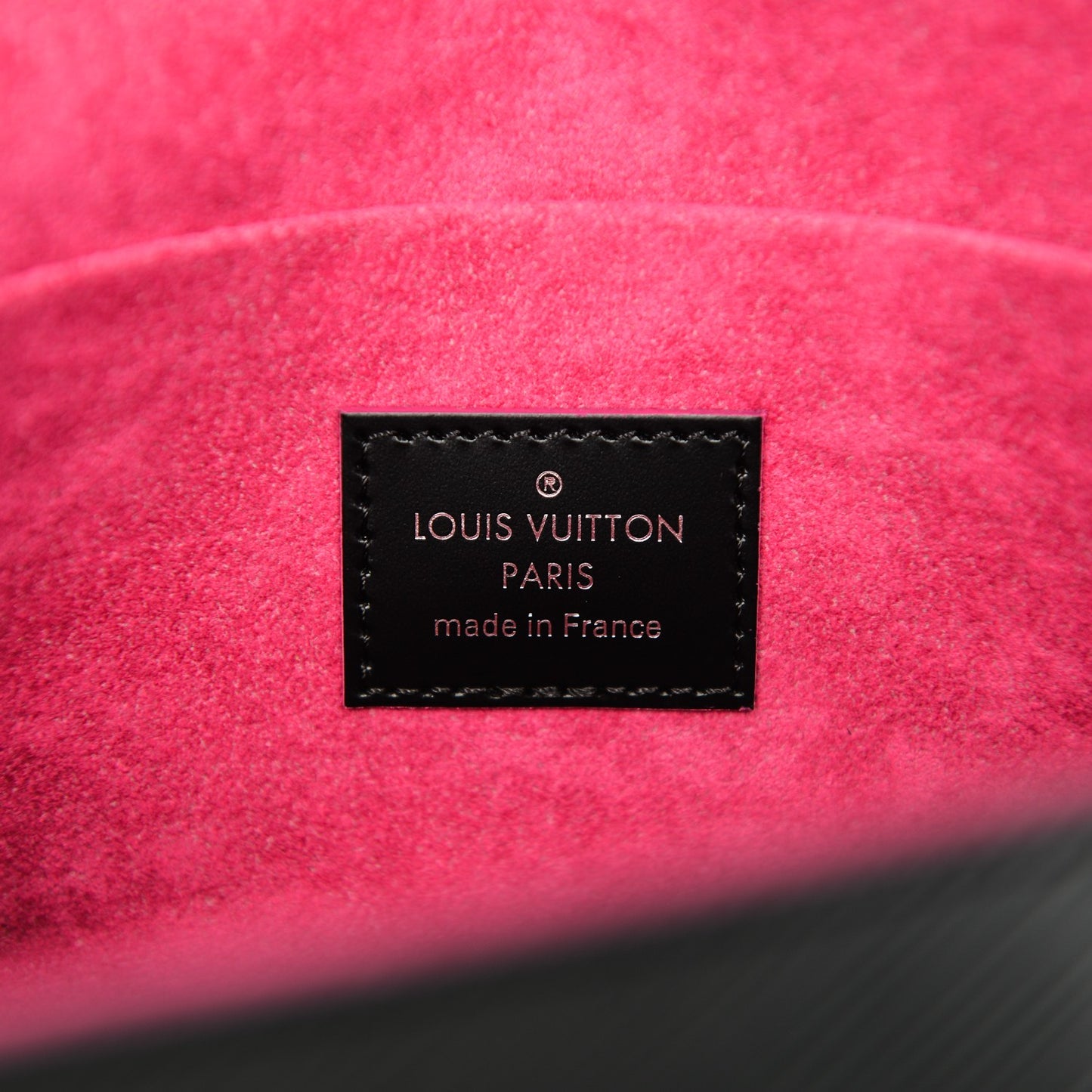 Epi Pochette Felicie Black Hot Pink