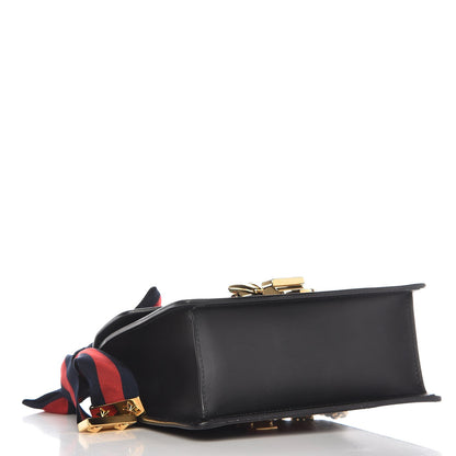 Gucci Calfskin Mini Sylvie Chain Shoulder Bag Black 4 of 7