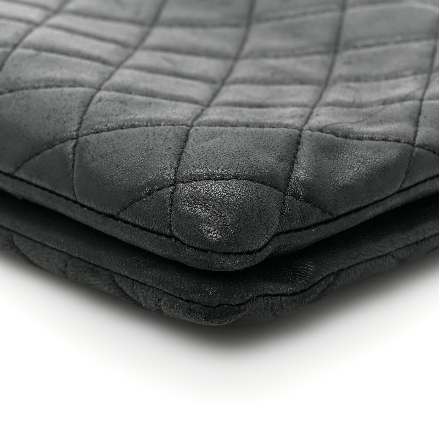 Chanel Lambskin Quilted Small Boy Zipped Pouch Black 13 of 15