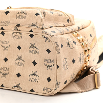 MCM Visetos Side Stud Stark Backpack Beige 10 of 10