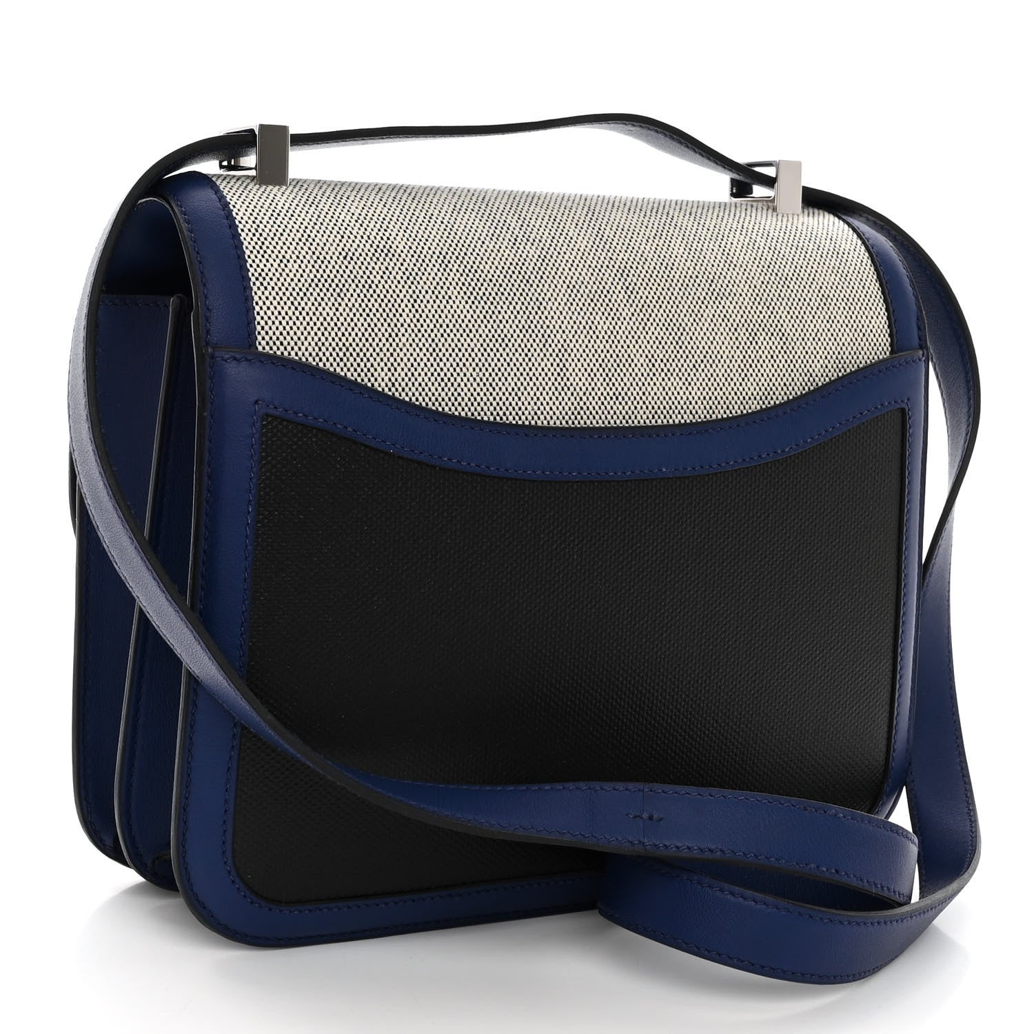 Hermes Swift Toile Constance 24 Bleu Saphir Black Ecru 3 of 10