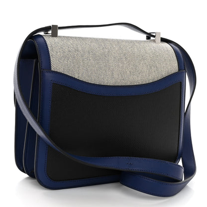 Hermes Swift Toile Constance 24 Bleu Saphir Black Ecru 3 of 10