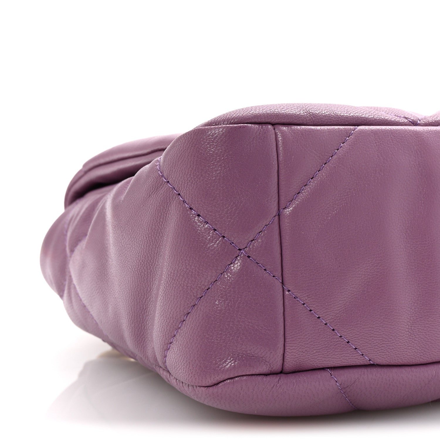 Chanel Goatskin Quilted Medium Chanel 19 Flap Violet Purple 9 of 11