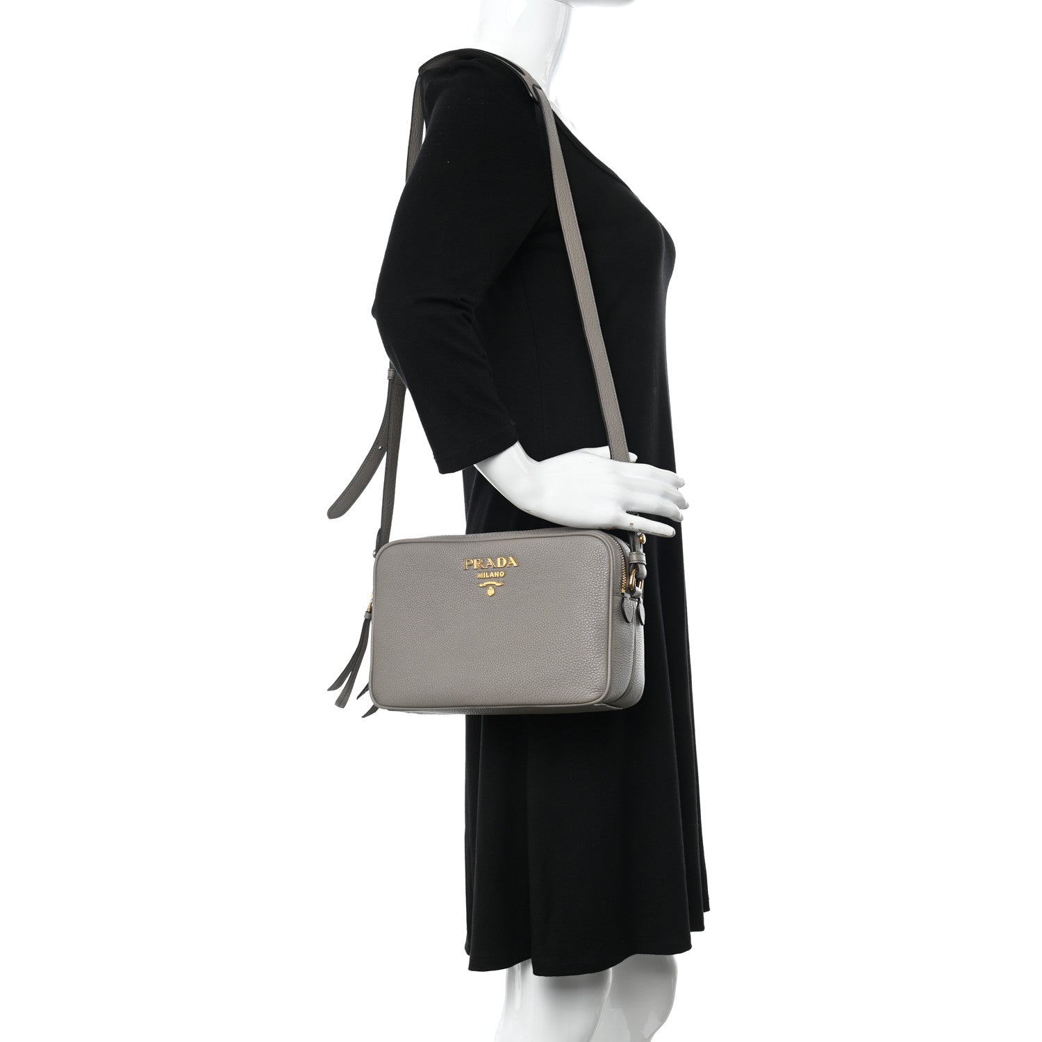 Prada Vitello Phenix Camera Bag Argilla 2 of 12