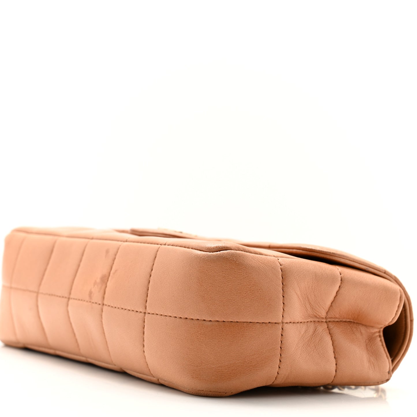 Lambskin Quilted Mini Chocolate Bar Camellia Flap Brown
