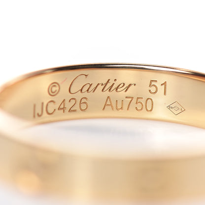 Cartier 18K Yellow Gold 3.5mm LOVE Wedding Band Ring 51 5.75 4 of 5