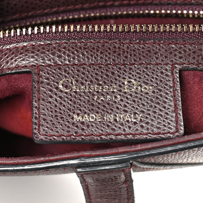 Christian Dior Grained Calfskin Saddle Bag Burgundy 6 of 13