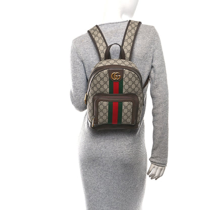 Gucci GG Supreme Monogram Calfskin Web Small Ophidia Day Backpack Beige Ebony New Acero 2 of 10