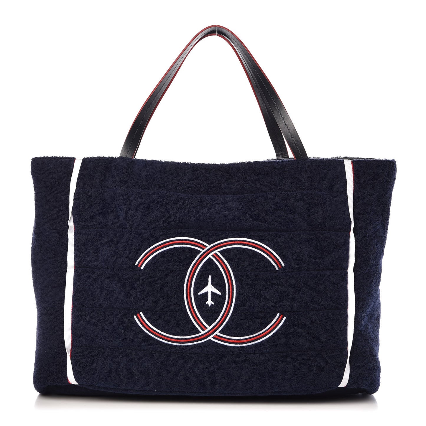 Reversible Airlines Tote Silver Navy