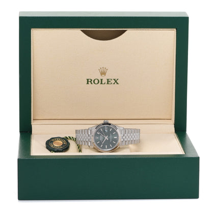 Rolex Stainless Steel 18K White Gold 31mm Oyster Perpetual Datejust Watch Mint Green 278274 5 of 5