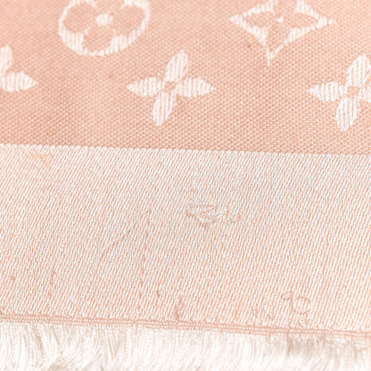 Louis Vuitton Silk Wool Monogram Shawl Natural 7 of 7
