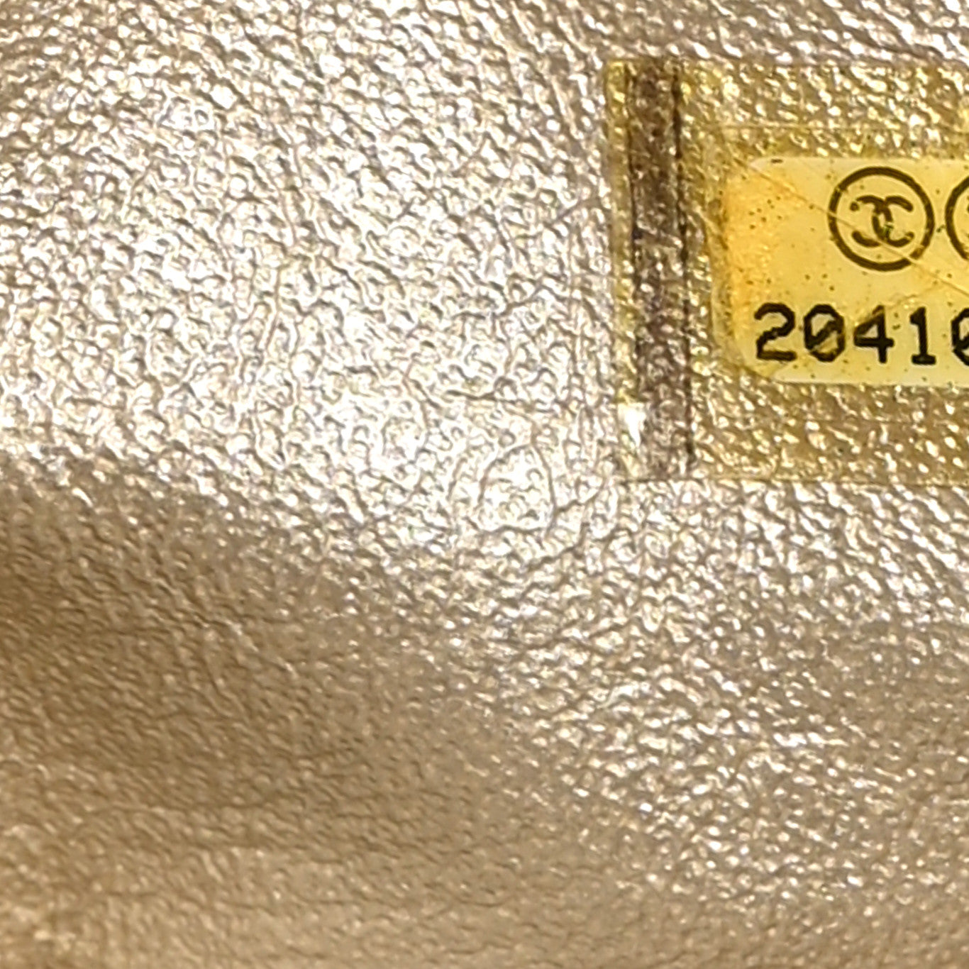 Metallic Lambskin Perforated Timeless Clutch  Gold