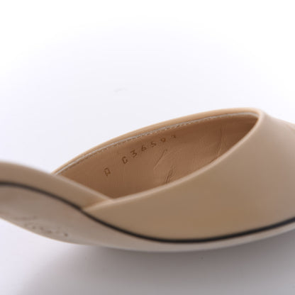 Chanel Lambskin Grosgrain Cap Toe Logo Ankle Strap Pumps 38 Beige Black 8 of 10