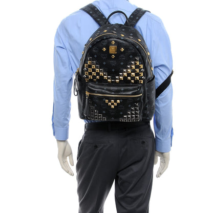 MCM Visetos Studded Medium Stark M Backpack Black 3 of 11