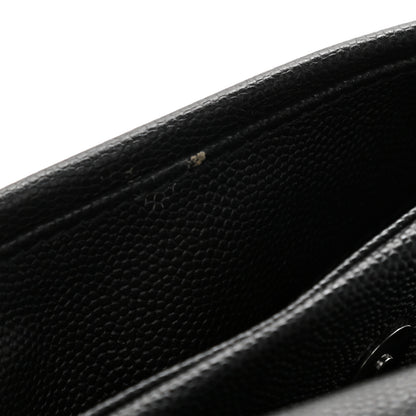 Saint Laurent Grain De Poudre Medium West Hollywood Monogram Fold-Over Black 12 of 13