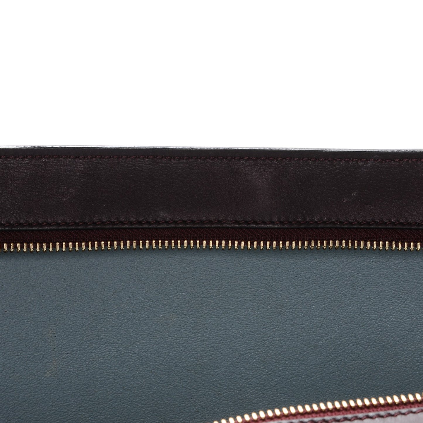 Smooth Calfskin Suede Medium Tri-Color Trapeze Dark Grey