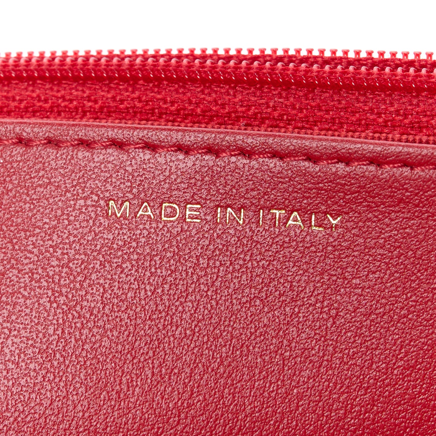 Caviar Quilted Wallet on Chain WOC Red