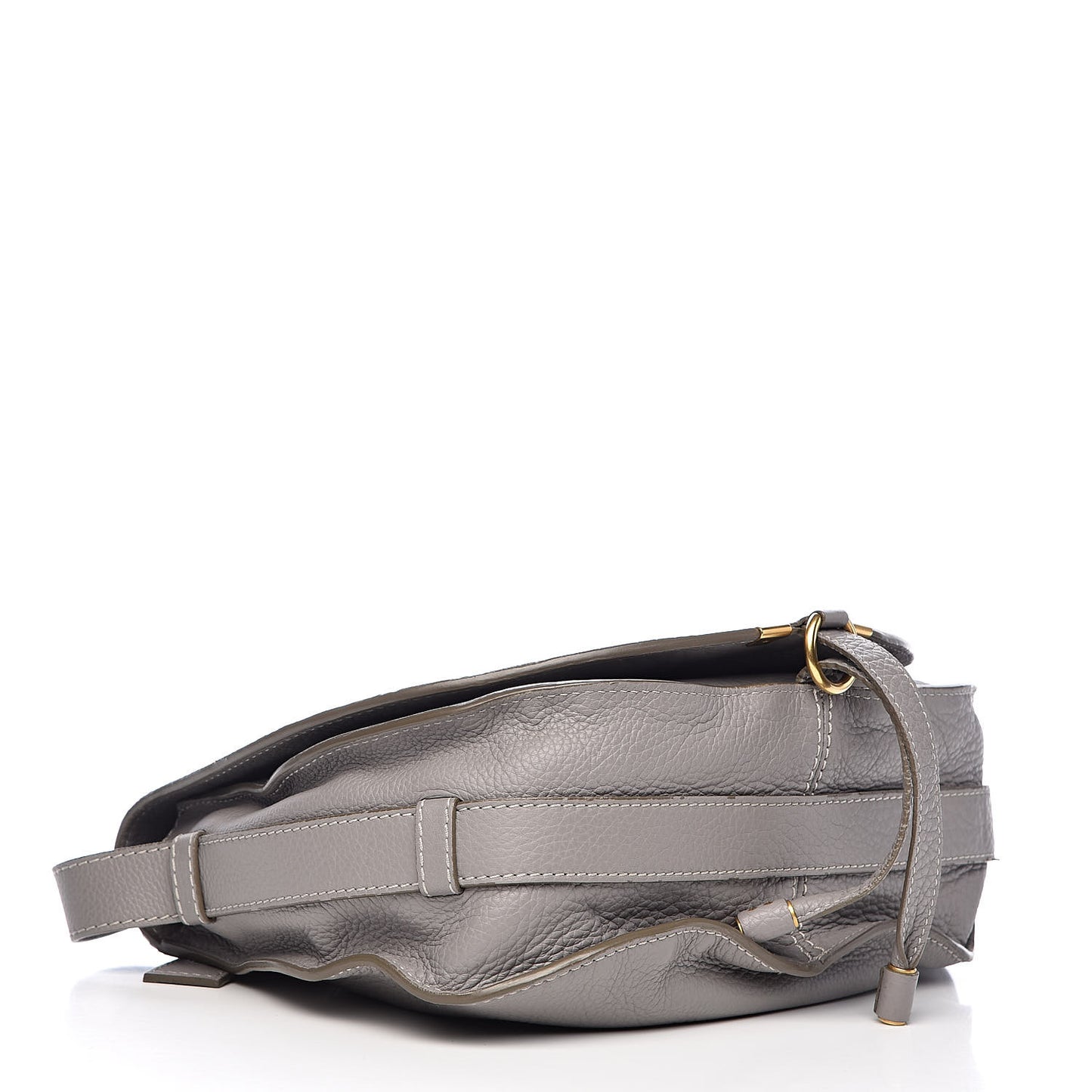 Calfskin Medium Marcie Round Crossbody Bag Cashmere Grey