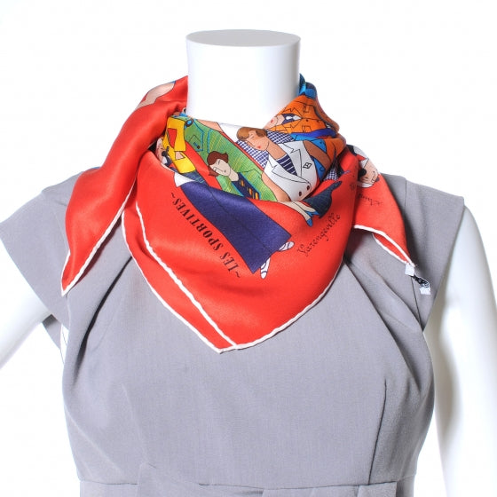 Silk Les Sportives Scarf 70