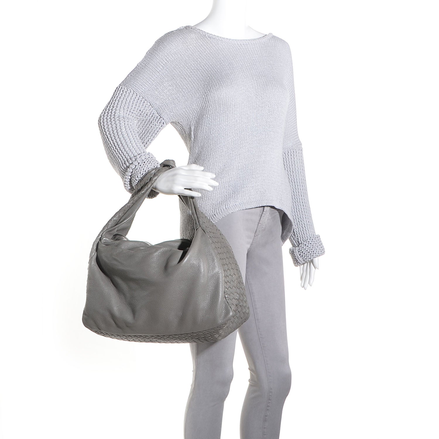 Bottega Veneta Cervo Intrecciato Large Knot Hobo 2 of 8