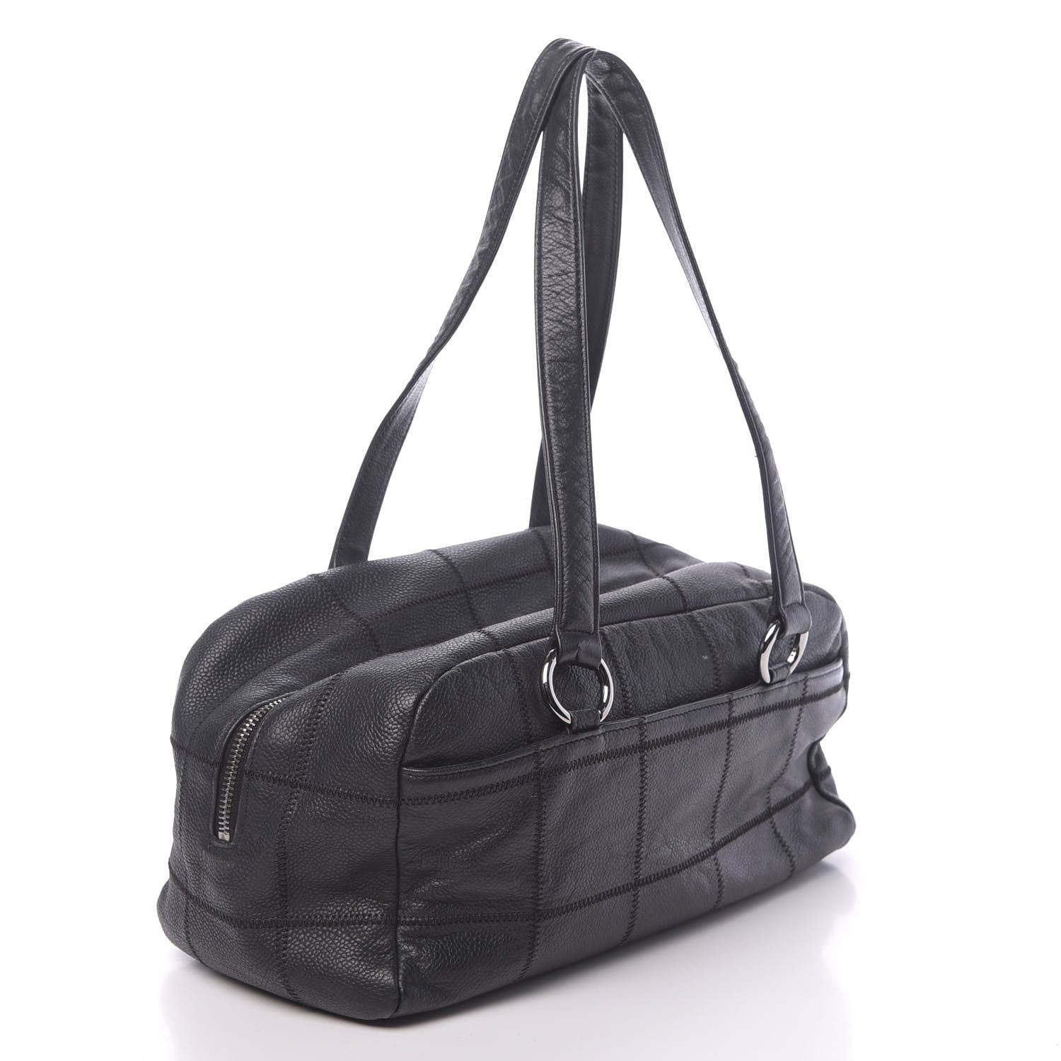 Chanel Caviar Square Stitched Tote Black 3 of 11