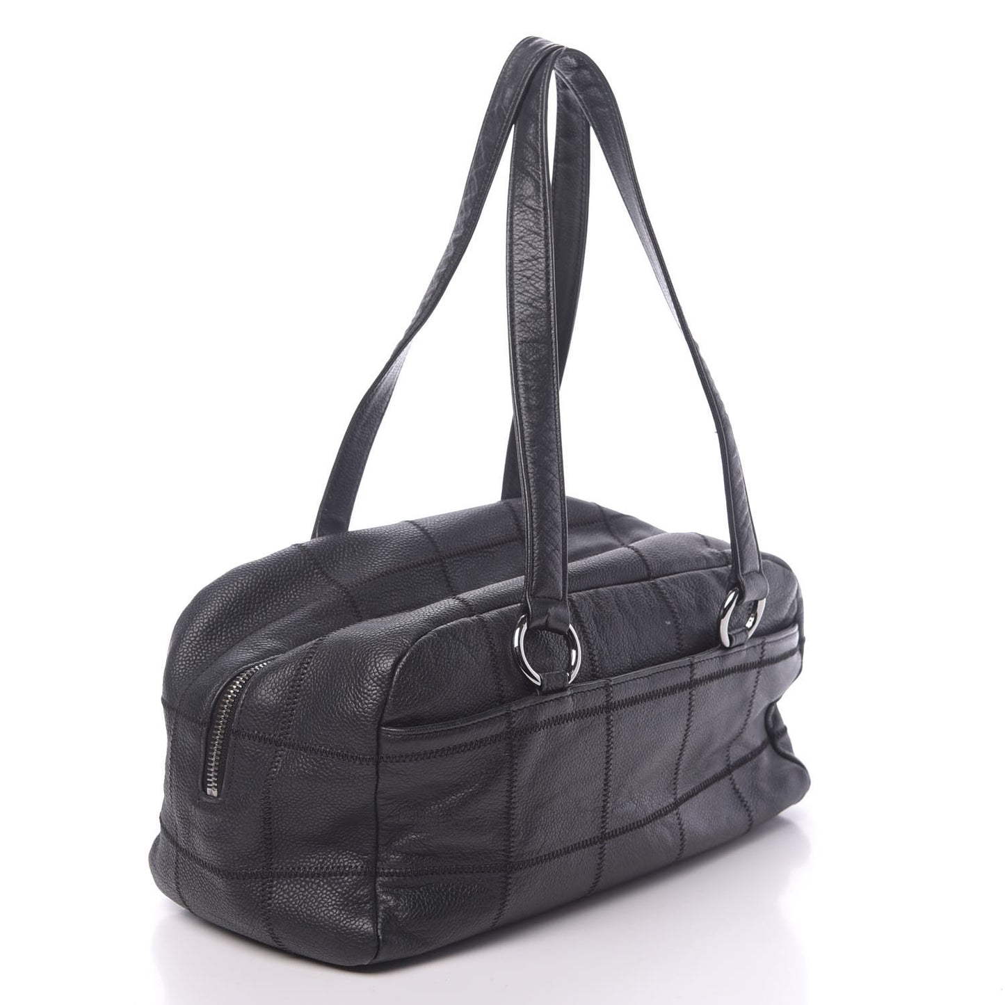 Caviar Square Stitched Tote Black