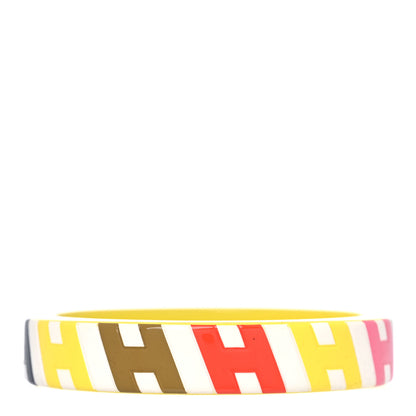 Hermes Lacquered Wood H en Biais Bangle Bracelet S 3 of 4