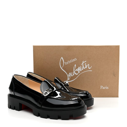 Christian Louboutin Patent Lock Woody Loafers 38 Black 11 of 11