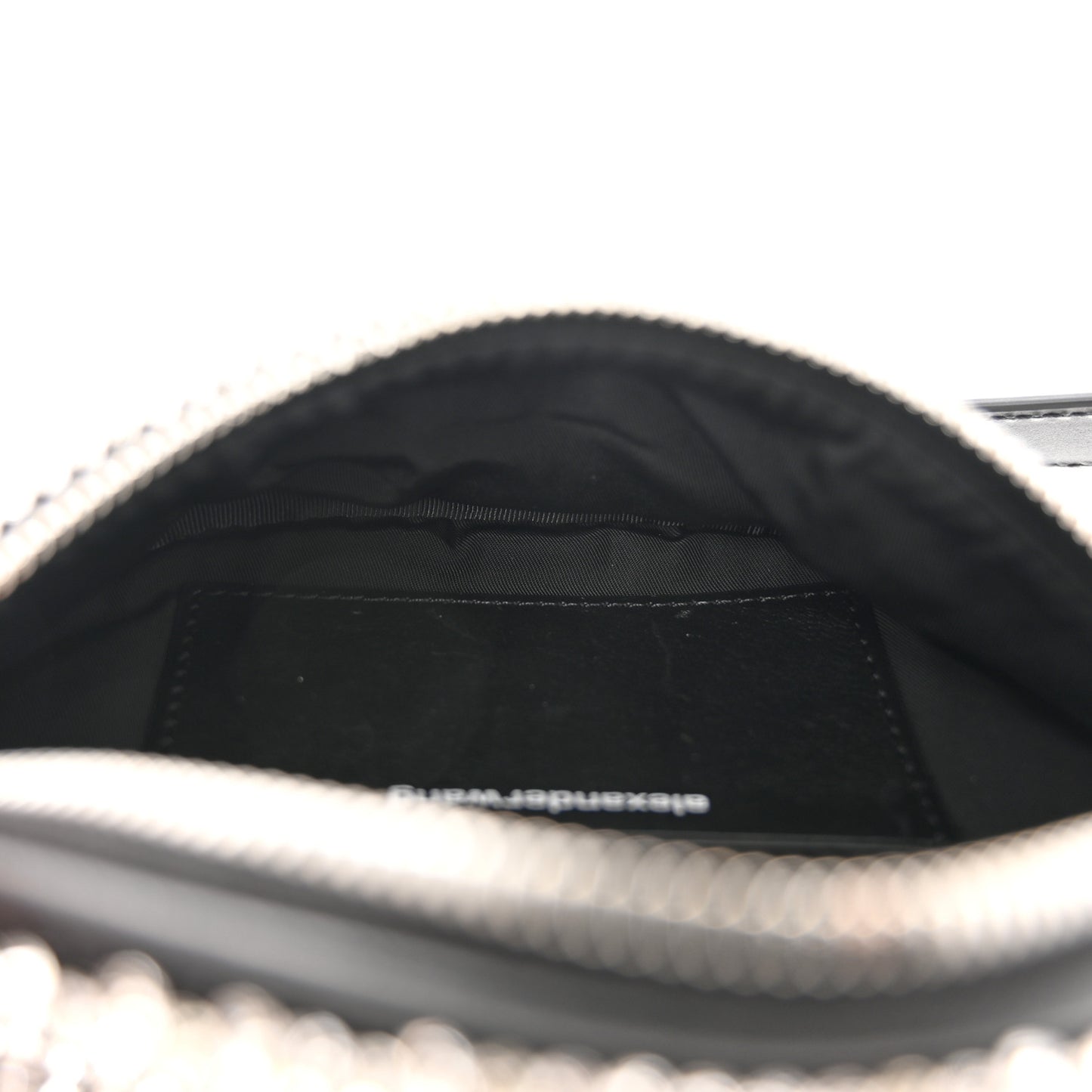 Rhinestone Mesh Mini Attica Belt Bag Black