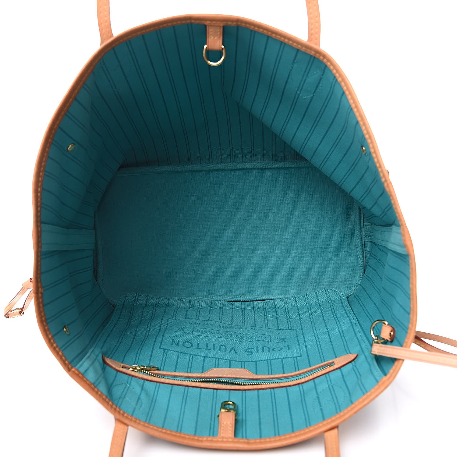 Louis Vuitton Monogram V Neverfull MM Turquoise 5 of 17