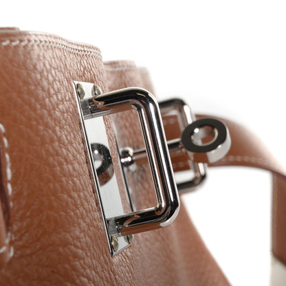 Hermes Taurillon Clemence Jypsiere 34 Gold 11 of 17