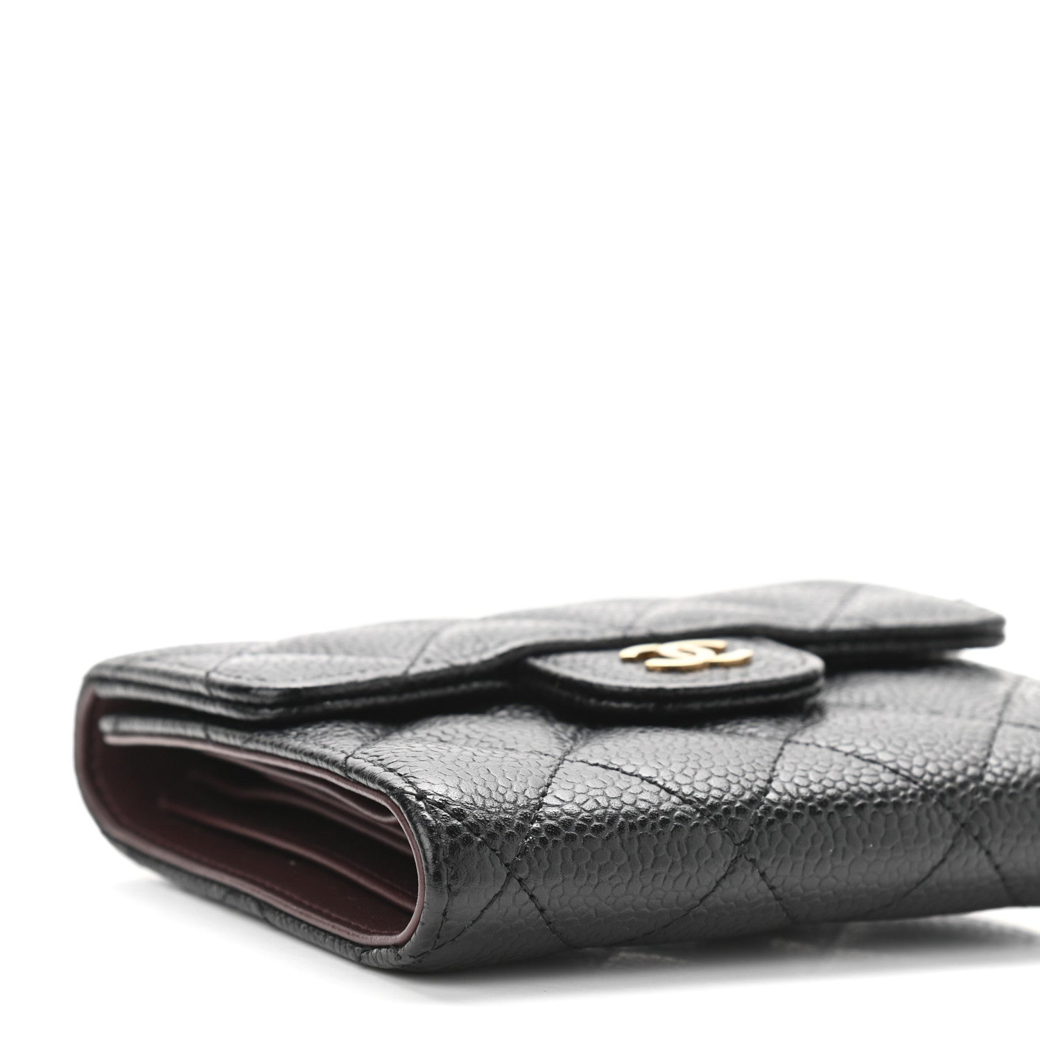 Chanel Caviar Quilted Compact Flap Wallet Black 5 of 10