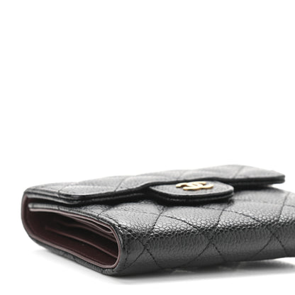 Chanel Caviar Quilted Compact Flap Wallet Black 5 of 10